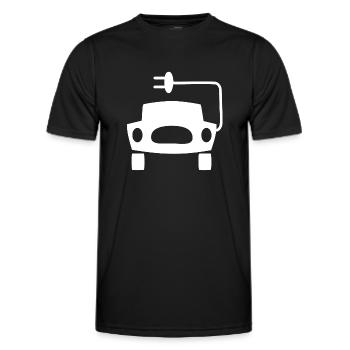 The electric cars - Men's Functional T-Shirt - black - Front - AI Model Male 178 dark (178cm)