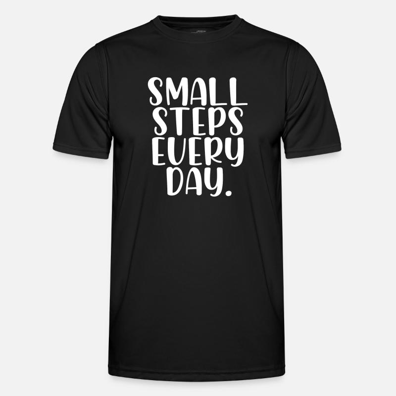 Small steps every day - Men's Functional T-Shirt - black