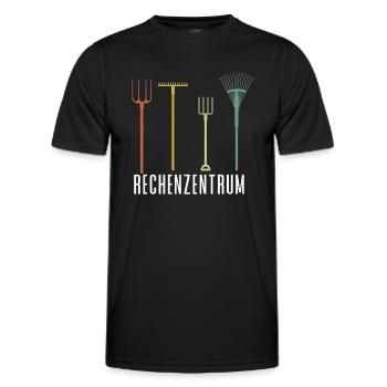 Rechenzentrum Lustiges Rechner Computer EDV Server - Männer Funktions-T-Shirt - Schwarz - Vorne - AI Model Male 178 dark (178cm)