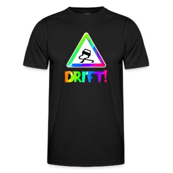 Drift | Auto | Autofan | Driften | Symbol - Männer Funktions-T-Shirt - Schwarz - Vorne - AI Model Male 178 dark (178cm)