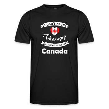 The Canada Tourist - Men's Functional T-Shirt - black - Front - AI Model Male 178 dark (178cm)