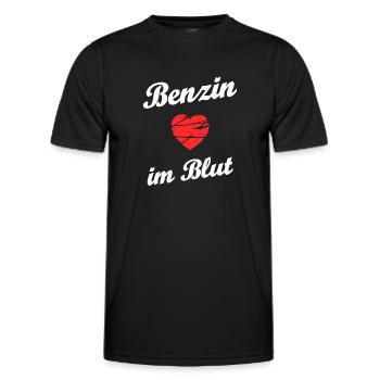 Benzin im Blut - Männer Funktions-T-Shirt - Schwarz - Vorne - AI Model Male 178 dark (178cm)