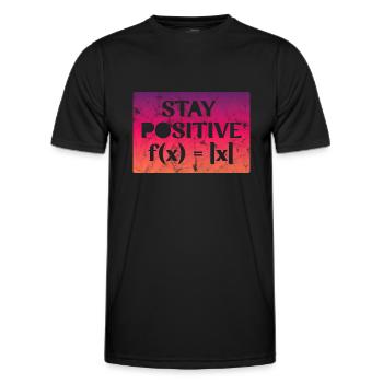 Restez positif - T-shirt sport Homme - noir - Devant - AI Model Male 178 dark (178cm)