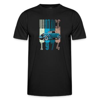 1974 49. Geburtstag - Männer Funktions-T-Shirt - Schwarz - Vorne - AI Model Male 178 dark (178cm)