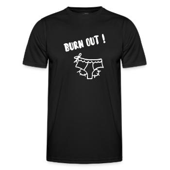 Ausbrennen! - Männer Funktions-T-Shirt - Schwarz - Vorne - AI Model Male 178 dark (178cm)