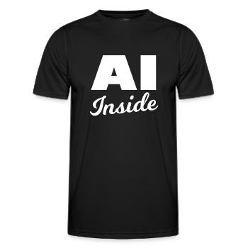 Intelligence artificielle - T-shirt sport Homme - noir - Devant - AI Model Male 178 dark (178cm)