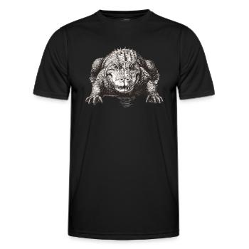 Aligator australien - T-shirt sport Homme - noir - Devant - AI Model Male 178 dark (178cm)