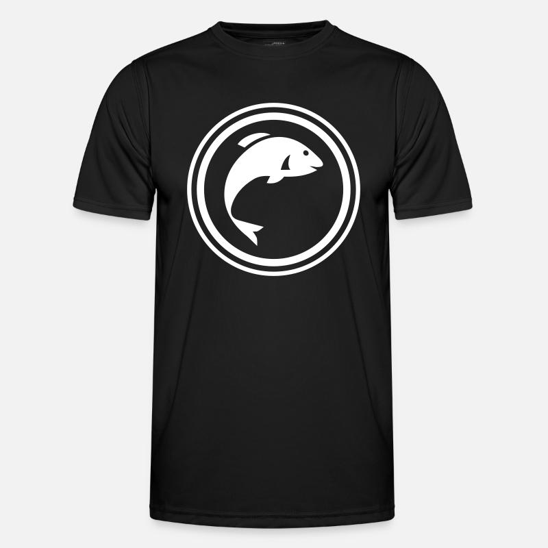Fish Symbol - Men's Functional T-Shirt - black