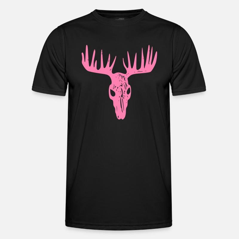 Elchschädel / Elchsake - Männer Funktions-T-Shirt - Schwarz