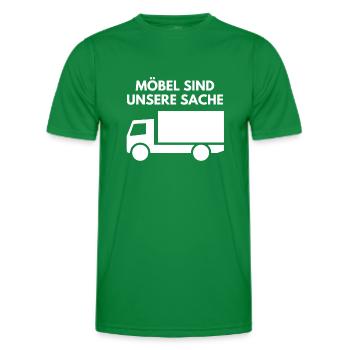 Möbel sind unser Ding - Männer Funktions-T-Shirt - Kelly Green - Vorne - AI Model Male 178 dark (178cm)