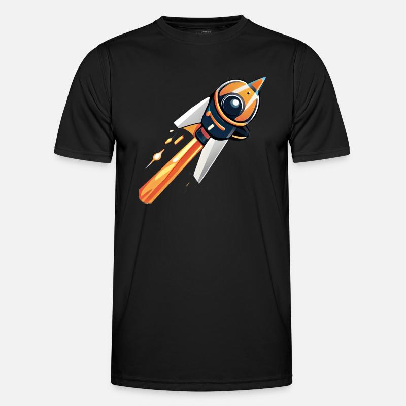 Rocket going into space - Men's Functional T-Shirt - black