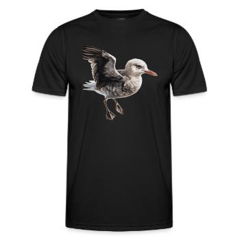 Bébé mouette Seabird - T-shirt sport Homme - noir - Devant - AI Model Male 178 dark (178cm)