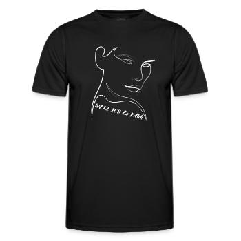 WEIL ICH ES KANN - Frauengesicht - Männer Funktions-T-Shirt - Schwarz - Vorne - AI Model Male 178 dark (178cm)