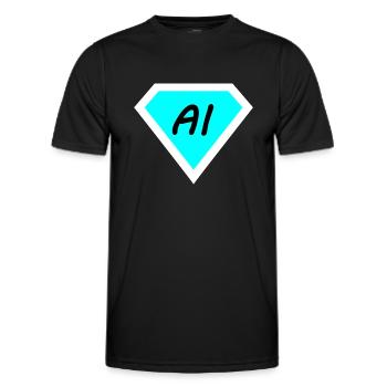 Technologie informatique artificielle - T-shirt sport Homme - noir - Devant - AI Model Male 178 dark (178cm)