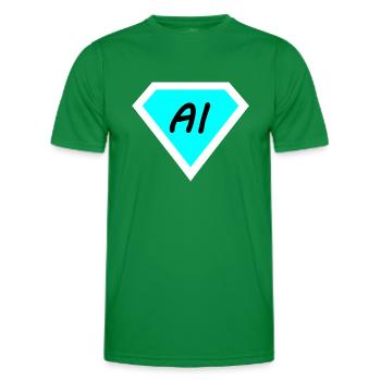 Technologie informatique artificielle - T-shirt sport Homme - vert - Devant - AI Model Male 178 dark (178cm)