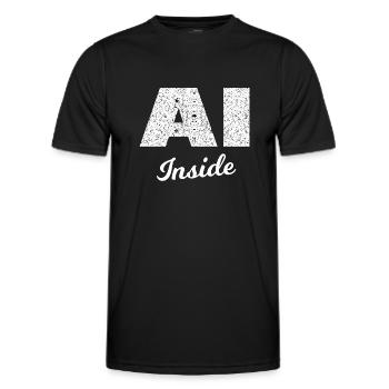 Lustig clever und smart - Männer Funktions-T-Shirt - Schwarz - Vorne - AI Model Male 178 dark (178cm)