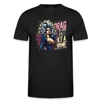 Exclusive Drag Culture and Drag Queen Inspired - Men's Functional T-Shirt - black - Front - AI Model Male 178 dark (178cm)