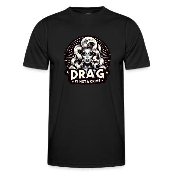 Exclusive Drag Culture and Drag Queen Inspired - Men's Functional T-Shirt - black - Front - AI Model Male 178 dark (178cm)