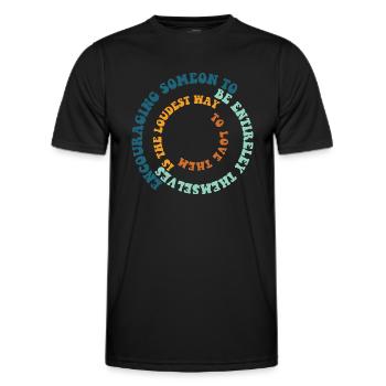 Sagesse de vie pour l’état d’ de croissance Soi inspirant - T-shirt sport Homme - noir - Devant - AI Model Male 178 dark (178cm)