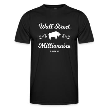 Der Wall Street Millionär - Männer Funktions-T-Shirt - Schwarz - Vorne - AI Model Male 178 dark (178cm)