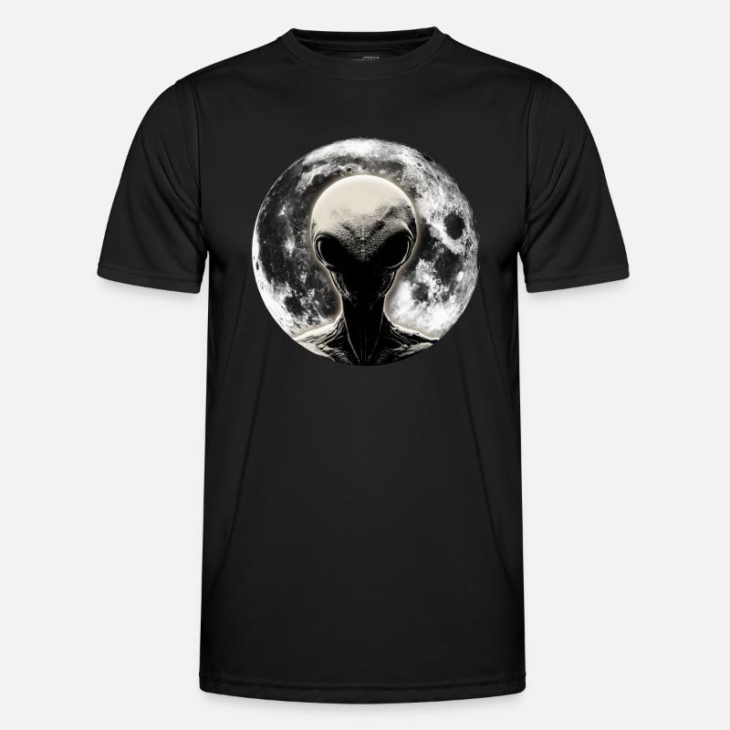 Alien Moonlight - Männer Funktions-T-Shirt - Schwarz
