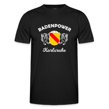 Die Heimatstadt Karlsruhe - Männer Funktions-T-Shirt - Schwarz - Vorne - AI Model Male 178 dark (178cm)