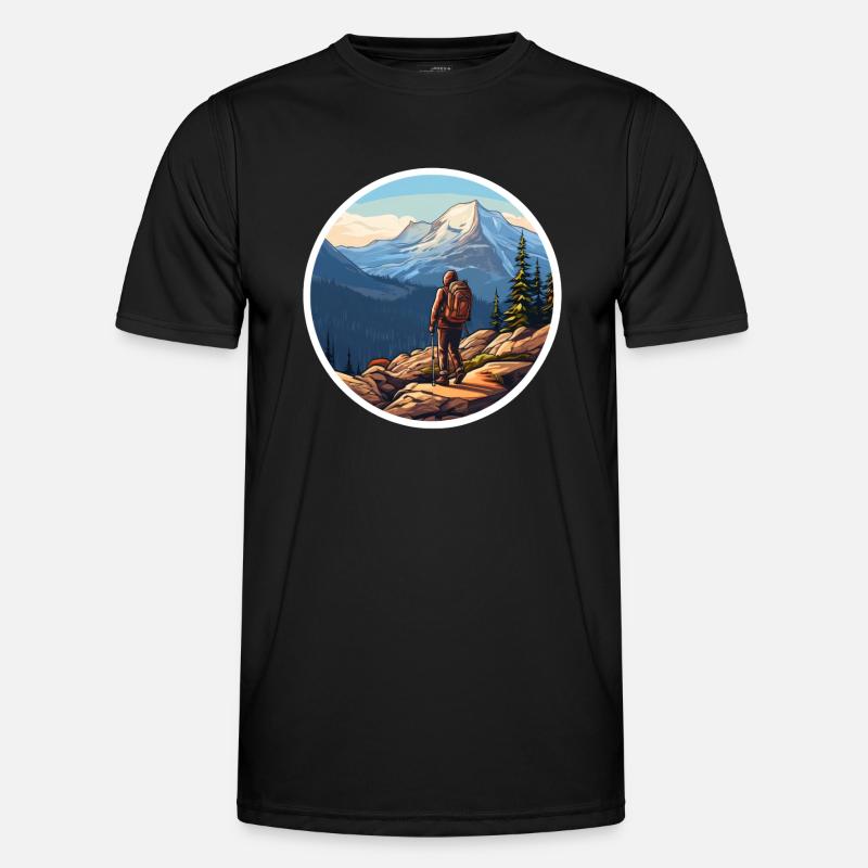 Wandern oder Hiking - Men's Functional T-Shirt - black