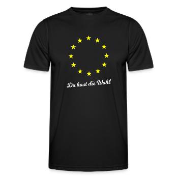 Vote for Europe - Men's Functional T-Shirt - black - Front - AI Model Male 178 dark (178cm)