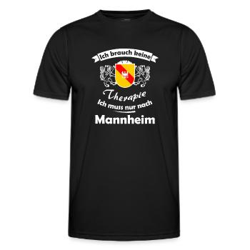 La maison à Mannheim - T-shirt sport Homme - noir - Devant - AI Model Male 178 dark (178cm)