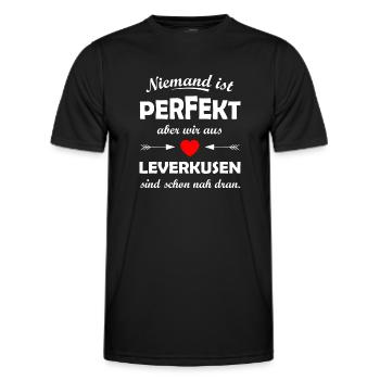 Stadt Leverkusen im Rheinland - Männer Funktions-T-Shirt - Schwarz - Vorne - AI Model Male 178 dark (178cm)