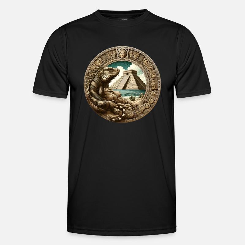 Die Urzeit der Maya - Männer Funktions-T-Shirt - Schwarz