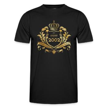 22. Geburtstag "Semper Verum - Established 08/2002 - Männer Funktions-T-Shirt - Schwarz - Vorne - AI Model Male 178 dark (178cm)