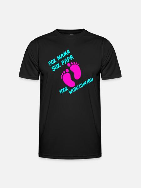 100 wunschkind 002 - Männer Funktions-T-Shirt - Schwarz