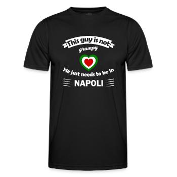 Homesick for Naples - Men's Functional T-Shirt - black - Front - AI Model Male 178 dark (178cm)