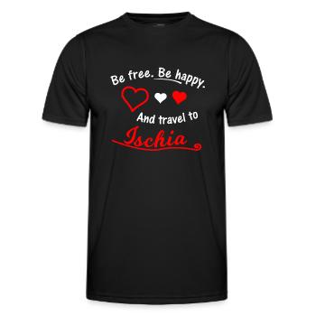 Insel Ischia im Mittelmeer - Männer Funktions-T-Shirt - Schwarz - Vorne - AI Model Male 178 dark (178cm)