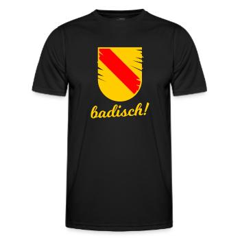 Die Badner im Südwesten - Männer Funktions-T-Shirt - Schwarz - Vorne - AI Model Male 178 dark (178cm)