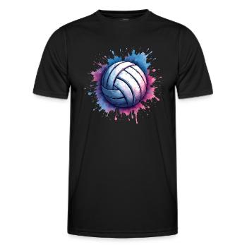 Beach Volleyball Volleyballspieler - Volleyballer - Männer Funktions-T-Shirt - Schwarz - Vorne - AI Model Male 178 dark (178cm)
