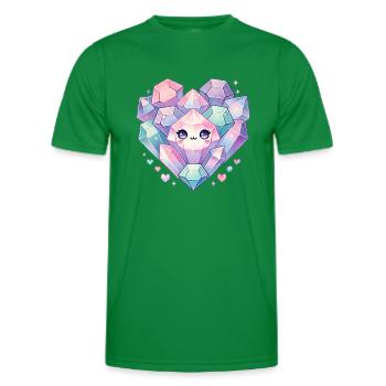 Crystals - Men's Functional T-Shirt - kelly green - Front - AI Model Male 178 dark (178cm)