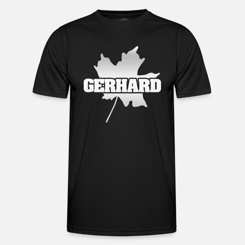 Gerhard - Männer Funktions-T-Shirt - Schwarz