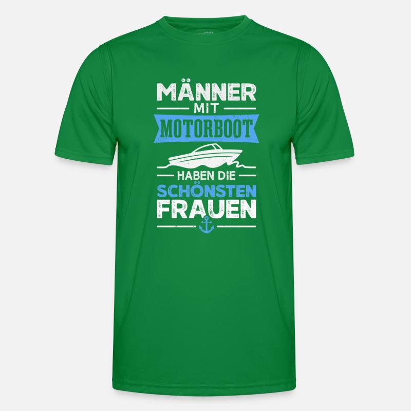 Motorboot Bootfahren Bootsfahrer Boot Männer Funktions-T-Shirt