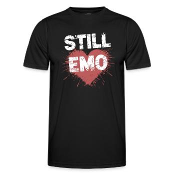 Still Emo! Emo Goth Alternative - Männer Funktions-T-Shirt - Schwarz - Vorne - AI Model Male 178 dark (178cm)