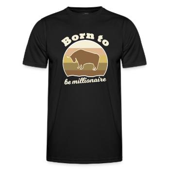 Investing on the Stock Exchange - Men's Functional T-Shirt - black - Front - AI Model Male 178 dark (178cm)