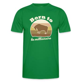 Investir en Bourse - T-shirt sport Homme - vert - Devant - AI Model Male 178 dark (178cm)