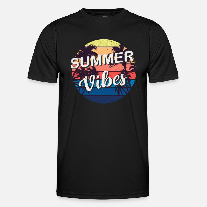 SUMMERVIBES / Summer Vibes - Männer Funktions-T-Shirt - Schwarz