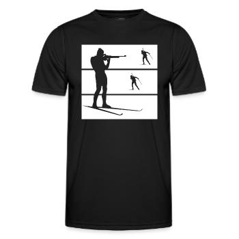 Biathlon - T-shirt sport Homme - noir - Devant - AI Model Male 178 dark (178cm)