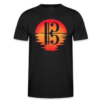 Viola Key Viola Viola Violist - Men's Functional T-Shirt - black - Front - AI Model Male 178 dark (178cm)