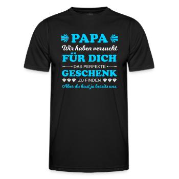 Perfect gift for dad - Men's Functional T-Shirt - black - Front - AI Model Male 178 dark (178cm)