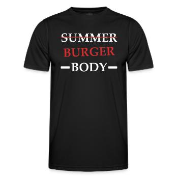 burger Body - T-shirt sport Homme - noir - Devant - AI Model Male 178 dark (178cm)