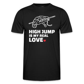 Ich Liebe Hochsprung - Männer Funktions-T-Shirt - Schwarz - Vorne - AI Model Male 178 dark (178cm)