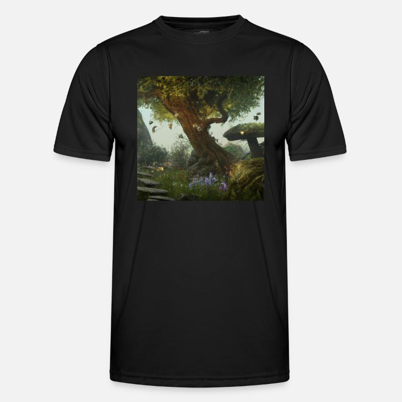 Magischer Wald Männer Funktions-T-Shirt
